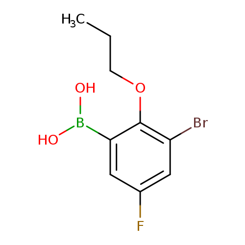CCCOc1c(Br)cc(cc1B(O)O)F