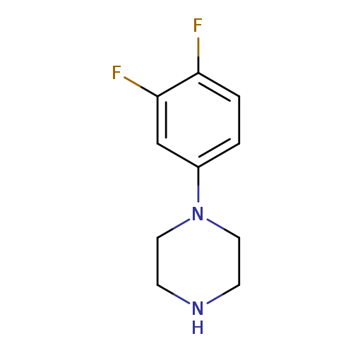 Fc1ccc(cc1F)N1CCNCC1