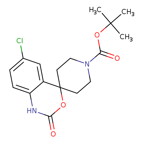 O=C1Nc2ccc(cc2C2(O1)CCN(CC2)C(=O)OC(C)(C)C)Cl