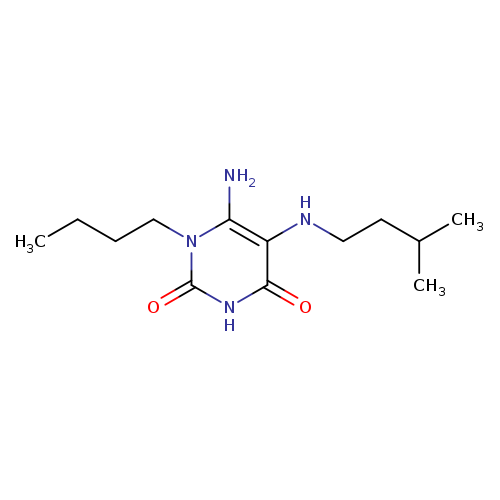 CCCCn1c(=O)[nH]c(=O)c(c1N)NCCC(C)C