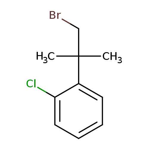 BrCC(c1ccccc1Cl)(C)C