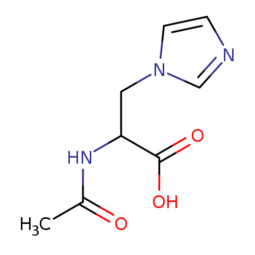 CC(=O)NC(C(=O)O)Cn1cncc1
