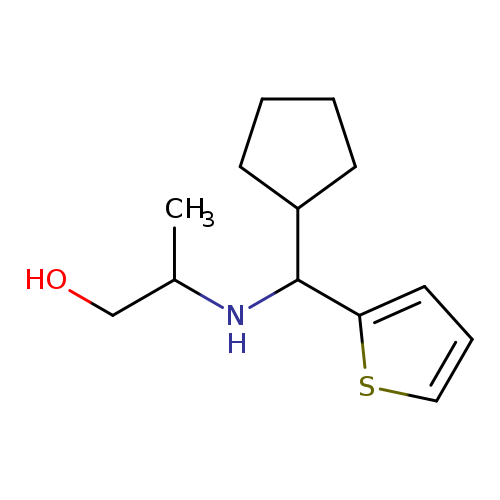 OCC(NC(c1cccs1)C1CCCC1)C