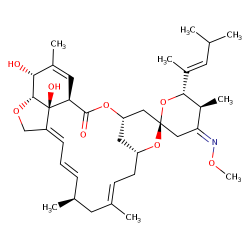 CO/N=C/1C[C@]2(C[C@@H]3C[C@H](O2)C/C=C(C)/C[C@@H](C)/C=C/C=C2/[C@]4([C@H](C(=O)O3)C=C(C)[C@H]([C@H]4OC2)O)O)O[C@@H]([C@H]1C)/C(=C/C(C)C)/C