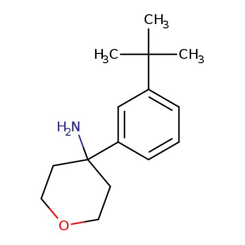 NC1(CCOCC1)c1cccc(c1)C(C)(C)C