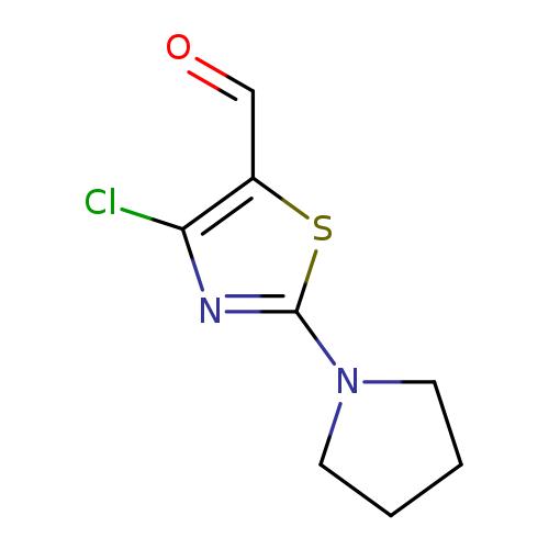 O=Cc1sc(nc1Cl)N1CCCC1