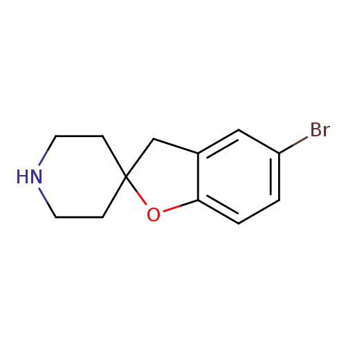 Brc1ccc2c(c1)CC1(O2)CCNCC1