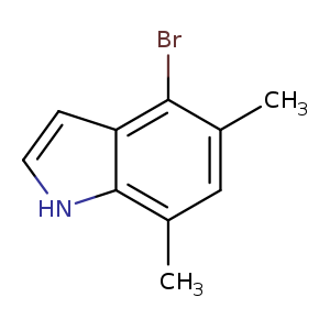 Cc1cc(C)c2c(c1Br)cc[nH]2