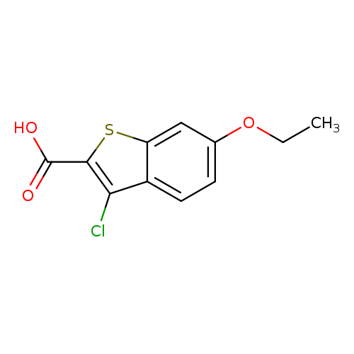 CCOc1ccc2c(c1)sc(c2Cl)C(=O)O