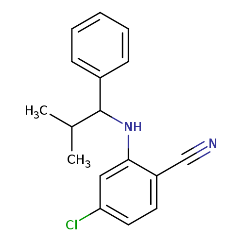 N#Cc1ccc(cc1NC(c1ccccc1)C(C)C)Cl