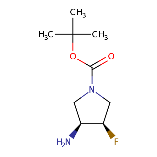 F[C@@H]1CN(C[C@@H]1N)C(=O)OC(C)(C)C