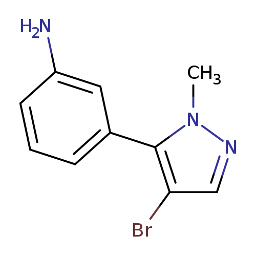 Nc1cccc(c1)c1c(Br)cnn1C