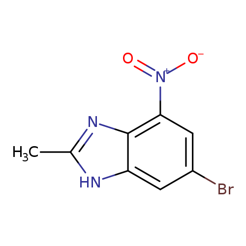 Brc1cc2[nH]c(nc2c(c1)[N+](=O)[O-])C