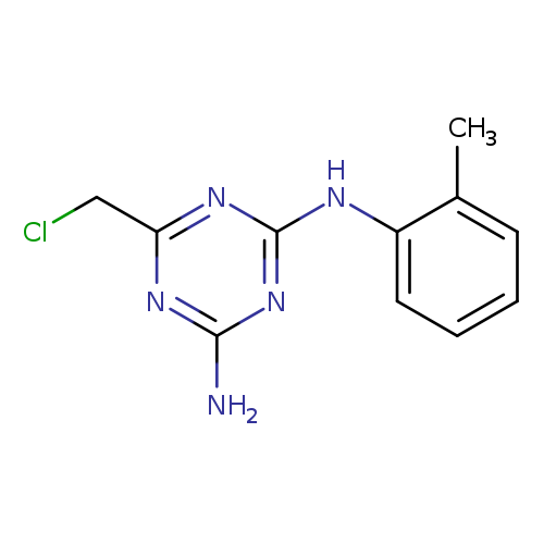 ClCc1nc(nc(n1)N)Nc1ccccc1C
