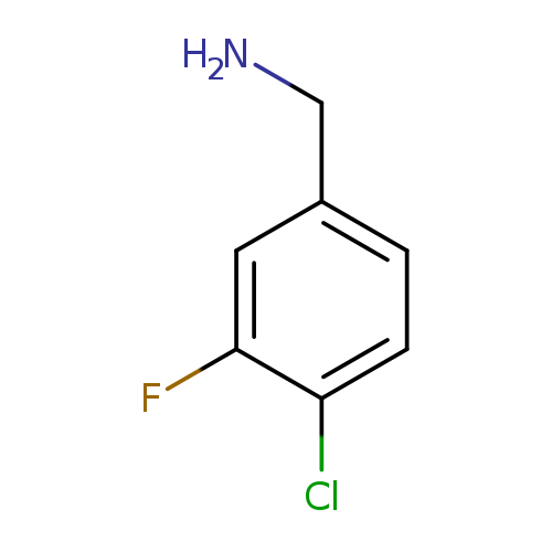 NCc1ccc(c(c1)F)Cl