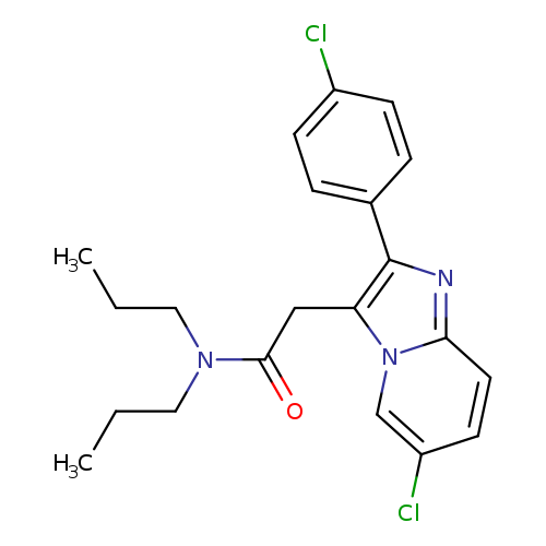 CCCN(C(=O)Cc1c(nc2n1cc(Cl)cc2)c1ccc(cc1)Cl)CCC