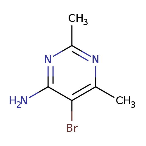 Cc1nc(C)c(c(n1)N)Br