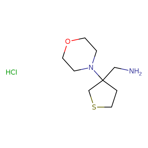 NCC1(CSCC1)N1CCOCC1.Cl