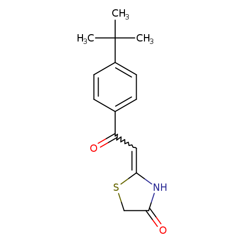 O=C(c1ccc(cc1)C(C)(C)C)C=C1SCC(=O)N1