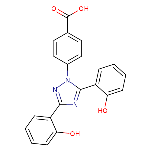 OC(=O)c1ccc(cc1)n1nc(nc1c1ccccc1O)c1ccccc1O