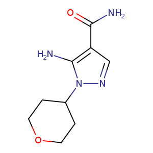 NC(=O)c1cnn(c1N)C1CCOCC1