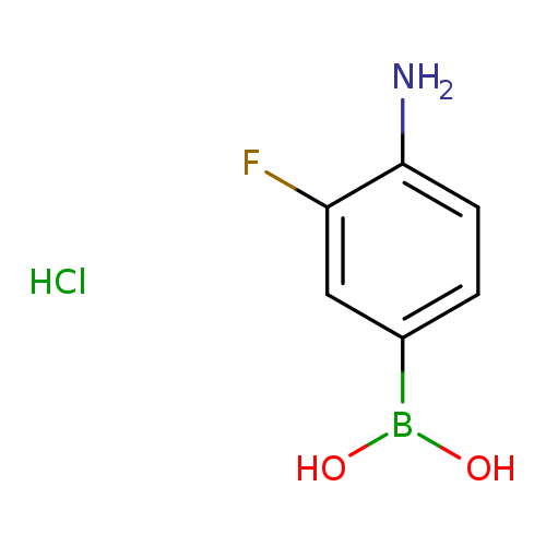 OB(c1ccc(c(c1)F)N)O.Cl