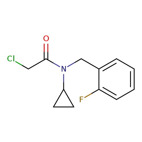 ClCC(=O)N(C1CC1)Cc1ccccc1F