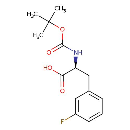 O=C(OC(C)(C)C)N[C@H](C(=O)O)Cc1cccc(c1)F