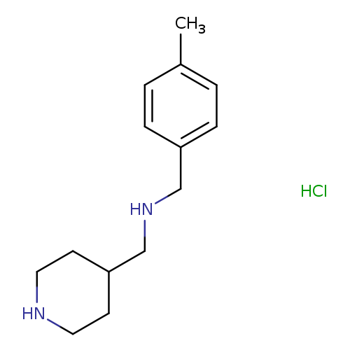 Cc1ccc(cc1)CNCC1CCNCC1.Cl