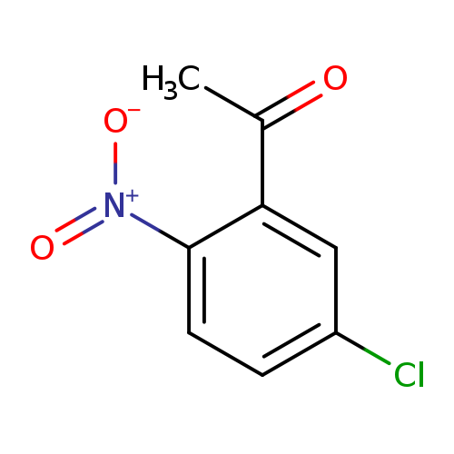 Clc1ccc(c(c1)C(=O)C)[N+](=O)[O-]