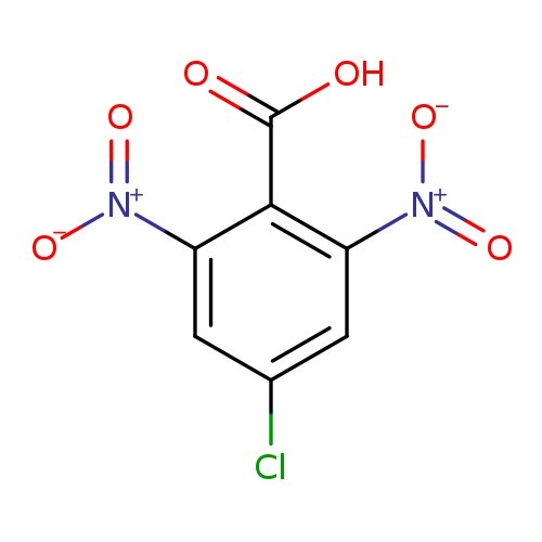 Clc1cc([N+](=O)[O-])c(c(c1)[N+](=O)[O-])C(=O)O