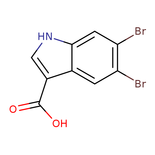 OC(=O)c1c[nH]c2c1cc(Br)c(c2)Br