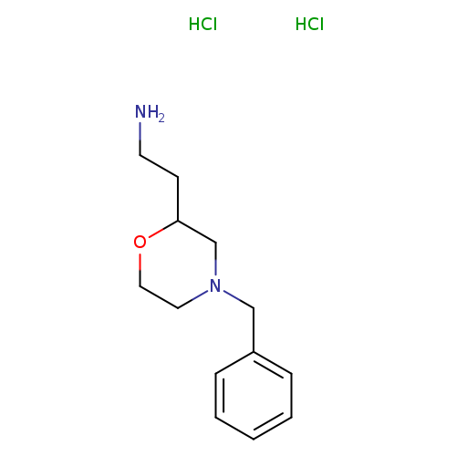 NCCC1OCCN(C1)Cc1ccccc1.Cl.Cl