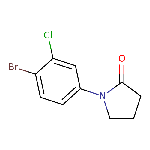 O=C1CCCN1c1ccc(c(c1)Cl)Br