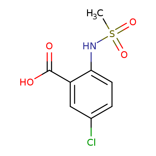 Clc1ccc(c(c1)C(=O)O)NS(=O)(=O)C
