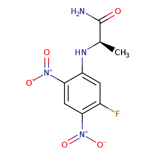 NC(=O)[C@H](Nc1cc(F)c(cc1[N+](=O)[O-])[N+](=O)[O-])C