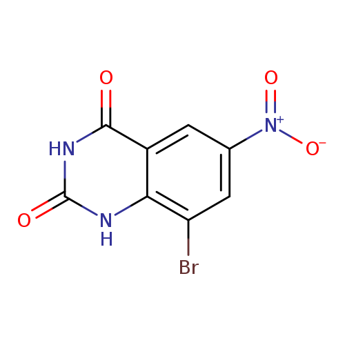 O=c1[nH]c(=O)c2c([nH]1)c(Br)cc(c2)[N+](=O)[O-]
