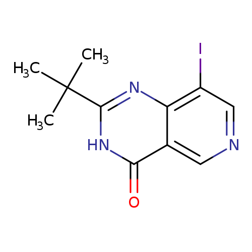 Ic1cncc2c1nc([nH]c2=O)C(C)(C)C