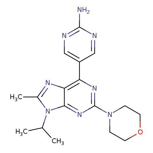 Nc1ncc(cn1)c1nc(nc2c1nc(n2C(C)C)C)N1CCOCC1