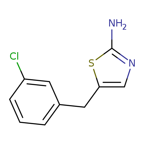 Clc1cccc(c1)Cc1cnc(s1)N