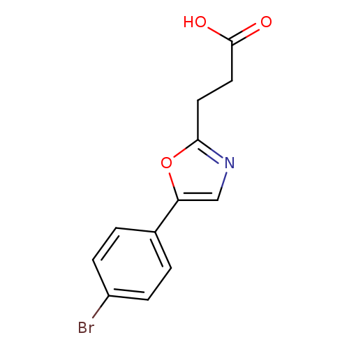 OC(=O)CCc1ncc(o1)c1ccc(cc1)Br