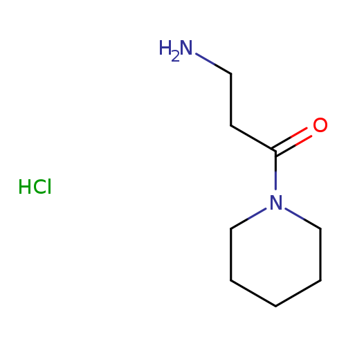 NCCC(=O)N1CCCCC1.Cl