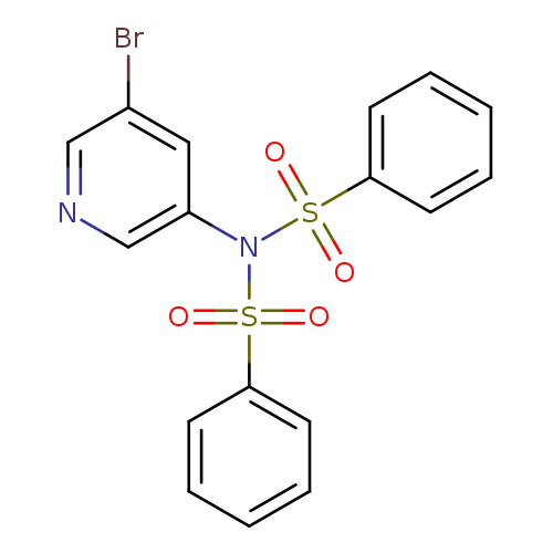 Brc1cncc(c1)N(S(=O)(=O)c1ccccc1)S(=O)(=O)c1ccccc1