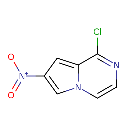 [O-][N+](=O)c1cn2c(c1)c(Cl)ncc2
