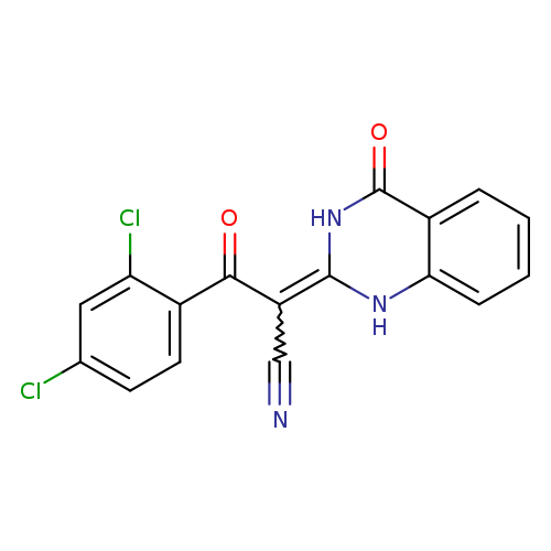 N#CC(=c1[nH]c(=O)c2c([nH]1)cccc2)C(=O)c1ccc(cc1Cl)Cl