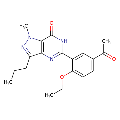 CCCc1nn(c2c1nc([nH]c2=O)c1cc(ccc1OCC)C(=O)C)C