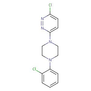 Clc1ccc(nn1)N1CCN(CC1)c1ccccc1Cl