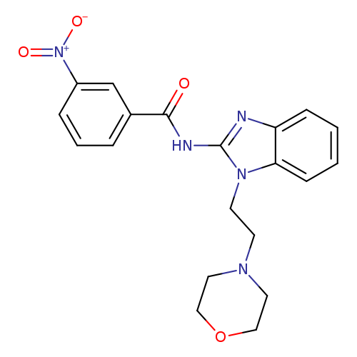 O=C(c1cccc(c1)[N+](=O)[O-])Nc1nc2c(n1CCN1CCOCC1)cccc2