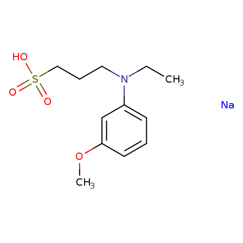 CCN(c1cccc(c1)OC)CCCS(=O)(=O)O.[Na]