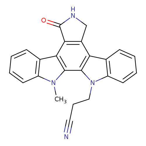 N#CCCn1c2ccccc2c2c1c1c(c3c2CNC3=O)c2c(n1C)cccc2